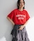 汗染み防止カレッジロゴボックスTシャツ