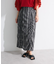チェック柄シャーリングIラインスカート