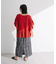 チェック柄シャーリングIラインスカート