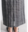 チェック柄シャーリングIラインスカート