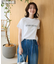 フレンチスリーブ刺繍シンプルロゴプルオーバー