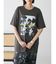 レトロフラワーロゴ入りプリントTシャツ