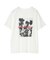 レトロフラワーロゴ入りプリントTシャツ