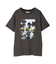 レトロフラワーロゴ入りプリントTシャツ