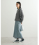 フロントスリットデニムロングスカート