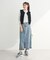 フロントスリットデニムロングスカート