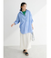綿麻混タブ付オーバーサイズシャツチュニック