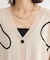 刺繍コードVネックカーディガン