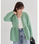 ・ANDSEARCH ペプラムニットカーディガン