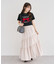 ・swing by リボンモチーフコード刺繍TEE