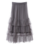 2wayチュールティアードフリルスカート(ペチ付き)