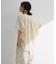 綿麻混フレンチスリーブスキッパーシャツ