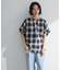綿麻混フレンチスリーブスキッパーシャツ