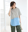 裾タックミニ裏毛シャツドッキングチュニック