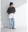 裾タックミニ裏毛シャツドッキングチュニック