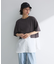 裾タックミニ裏毛シャツドッキングチュニック