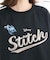スティッチ/メタルプリントクロップドミニ裏毛プルオーバー