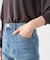 GUMストレッチデニム センター切替テーパードパンツ