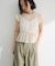 ・ELENCARE DUE ドッキングレースブラウス