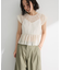 ・ELENCARE DUE ドッキングレースブラウス