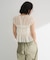 ・ELENCARE DUE ドッキングレースブラウス