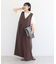 接触冷感麻調ゆったりサロペット