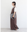 接触冷感麻調ゆったりサロペット