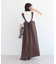 接触冷感麻調ゆったりサロペット