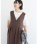 接触冷感麻調ゆったりサロペット