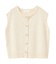 ツィード風金釦ニットベスト