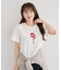 ・DOUBLE FLAGS ローズチェーン刺繍TEE