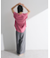 麻調ウエストギャザーフレアワイドパンツ