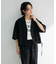 綿麻混裾ドロスト開襟シャツジャケット