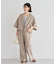 綿麻混裾ドロスト開襟シャツジャケット