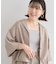 綿麻混裾ドロスト開襟シャツジャケット