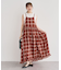 ・Petit Fleur オンブレーチェックキャミワンピ