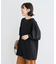 袖サテンドッキングチュニック