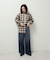 ・ELENCARE DUE チェックギャザーシャツ