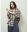 ・ELENCARE DUE チェックギャザーシャツ
