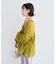 Vネックフリルシアープリーツブラウス