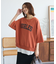 5分袖刺繍ロゴトレTEE