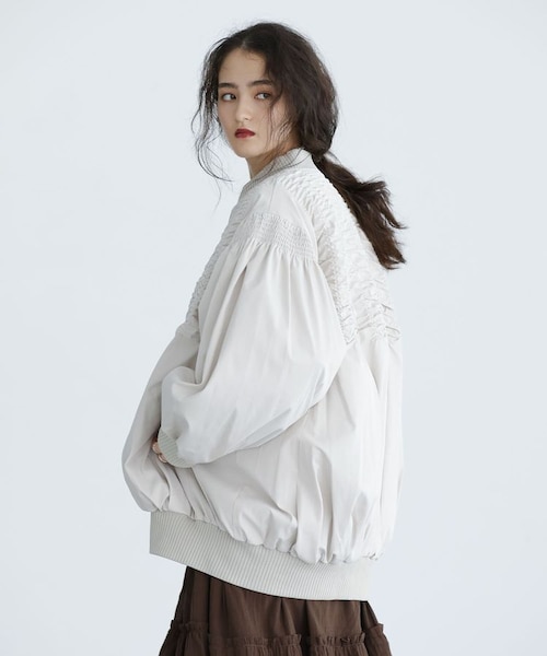 □ESCAR シャーリングブルゾン｜グリーンパークスの通販｜&mall