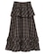 ■ESCAR チェックペプラムフレアスカート