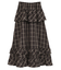■ESCAR チェックペプラムフレアスカート