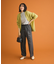 ウエストレイヤードワイドパンツ