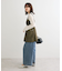 タックワイドデニムパンツ