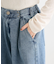 タックワイドデニムパンツ
