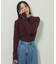【WEB限定】もちやわ袖口釦リブニットプルオーバー