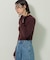 【WEB限定】もちやわ袖口釦リブニットプルオーバー