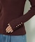【WEB限定】もちやわ袖口釦リブニットプルオーバー